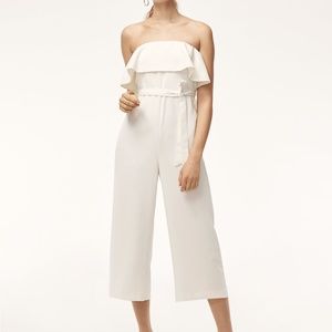 Aritzia strapless white jumpsuit size 2